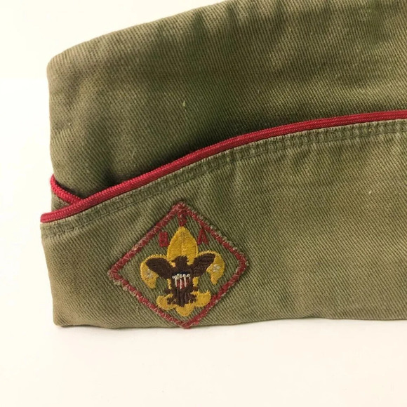 Vintage Boy Scout of America Garrison Cap Sanforized Large BSA - Picture 3 of 16